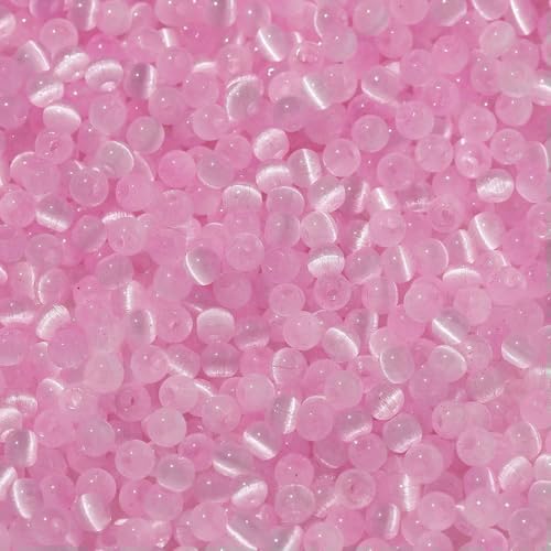 100 Stück Glas-Katzenaugen-Imitat, runde Perlen, bunt, gerades Loch, lose Perlen, handgefertigt, DIY-Perlen, Ohrringe, Zubehör, Armbänder, Stil 12–4,0 mm x 100 Stück von FVFIJH