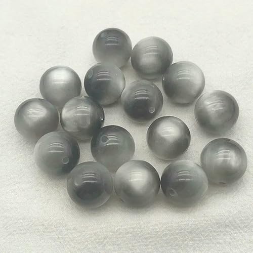 12/16/20 mm große, runde Perlen aus Kunstharz mit Katzenaugen-Effekt für handgefertigte Halsketten, DIY-Teile, Schmuckzubehör und -Komponenten, grau, 12 mm, 500 Stück 12/16/20 mm große, runde Perlen aus Kunstharz mit Katzenaugen-Effekt für handgefertigte Halsketten, DIY-Teile, Schmuckzubehör und -Komponenten, grau, 12 mm, 500 Stück von FVFIJH