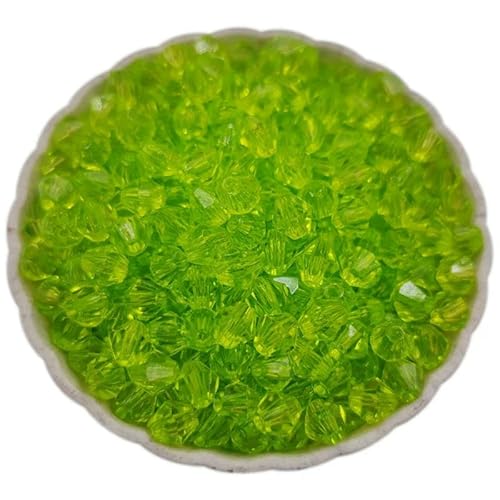 300 Stück/Set 4,0 mm/5 mm/6 mm/8 mm transparente, bonbonfarbene Spike-Acryl-Loseperlen für Halsketten, Armbänder, Schmuckherstellung, Großhandel, grün, 4,0 mm von FVFIJH