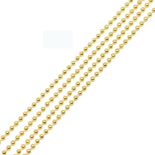 5 m/Los 1,2 1,5 2,0 mm Metallkugelperlenketten, Befunde, Massenketten für Schmuckherstellung, Zubehör, DIY-Zubehör, Gold, 1,2 mm 5 m/Los 1,2 1,5 2,0 mm Metallkugelperlenketten, Befunde, Massenketten für Schmuckherstellung, Zubehör, DIY-Zubehör, Gold, 1,2 mm von FVFIJH