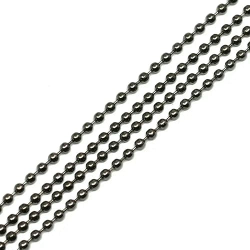 5 m/Los 1,2 1,5 2,0 mm Metallkugelperlenketten, Befunde, Massenketten für Schmuckherstellung, Zubehör, DIY-Zubehör, Gun Black, 1,2 mm 5 m/Los 1,2 1,5 2,0 mm Metallkugelperlenketten, Befunde, Massenketten für Schmuckherstellung, Zubehör, DIY-Zubehör, Gun Black, 1,2 mm von FVFIJH