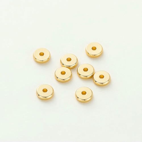 50 Stück/Los 14K/18K vergoldetes Messing 4,0 mm 5 mm 6 mm runde Abstandsperlen flache Armbandperlen für DIY-Schmuckzubehör-18K Gold-4,0 mm x 50 Stück 50 Stück/Los 14K/18K vergoldetes Messing 4,0 mm 5 mm 6 mm runde Abstandsperlen flache Armbandperlen für DIY-Schmuckzubehör-18K Gold-4,0 mm x 50 Stück von FVFIJH