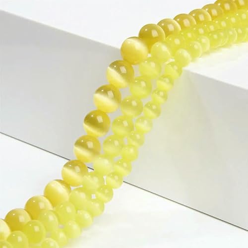 Großhandel 4/6/8/10/12 mm rosa weiß grün blau Katzenaugenperlen glatte runde Glasopal-Lose Perlen für DIY-Schmuckherstellung Zubehör-Gelb-8 mm 45–48 Stück Großhandel 4/6/8/10/12 mm rosa weiß grün blau Katzenaugenperlen glatte runde Glasopal-Lose Perlen für DIY-Schmuckherstellung Zubehör-Gelb-8 mm 45–48 Stück von FVFIJH