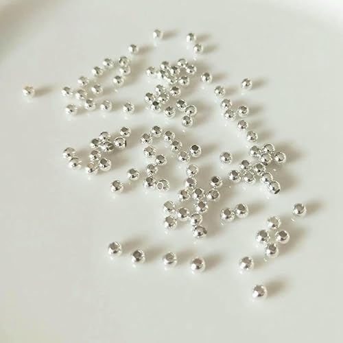 Schmuckherstellungszubehör, 2 mm – 6 mm, 14 Karat/18 Karat Echtgold, runde Abstandsperlen, Zubehör, DIY-Perlen, Schmuckherstellung, Beschläge – versilbert – 3,0 mm – 100 Stück Schmuckherstellungszubehör, 2 mm – 6 mm, 14 Karat/18 Karat Echtgold, runde Abstandsperlen, Zubehör, DIY-Perlen, Schmuckherstellung, Beschläge – versilbert – 3,0 mm – 100 Stück von FVFIJH