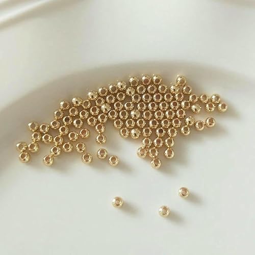 Schmuckherstellungszubehör, 2 mm – 6 mm, 14 Karat/18 Karat echt vergoldet, runde Abstandsperlen, Zubehör, DIY-Perlen, Schmuckherstellung, Beschläge – 14 Karat vergoldet – 5 mm – 30 Stück Schmuckherstellungszubehör, 2 mm – 6 mm, 14 Karat/18 Karat echt vergoldet, runde Abstandsperlen, Zubehör, DIY-Perlen, Schmuckherstellung, Beschläge – 14 Karat vergoldet – 5 mm – 30 Stück von FVFIJH