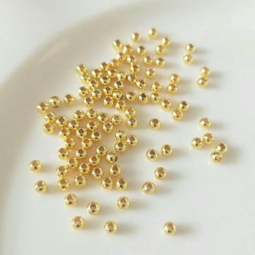 Schmuckherstellungszubehör, 2 mm – 6 mm, 14 Karat/18 Karat echt vergoldet, runde Abstandsperlen, Zubehör, DIY-Perlen, Schmuckherstellung, Beschläge – 18 Karat vergoldet – 6 mm – 30 Stück Schmuckherstellungszubehör, 2 mm – 6 mm, 14 Karat/18 Karat echt vergoldet, runde Abstandsperlen, Zubehör, DIY-Perlen, Schmuckherstellung, Beschläge – 18 Karat vergoldet – 6 mm – 30 Stück von FVFIJH
