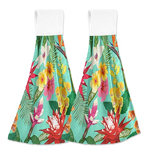 Tropische Aquarellblumen Handtuch für Badezimmer Geruchsresistente Hochsaugfähige Handtücher für Männer Frauen Wohnkultur von FVFV