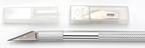 Allwin Skalpell Cuttermesser inkl. 5 Ersatzmessser, Hobbymesser aus Aluminium Schnitzmesser von Allwin