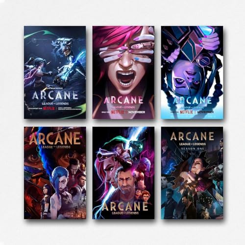 FVLYRWMQX A Set Of 6 Arcane Poster Action-Adventure Steampunk Comic Poster Für Zimmer, Ästhetische Leinwand-Wandkunst, Schlafzimmer-Dekor Poster 08x12inch(20x30cm) von FVLYRWMQX