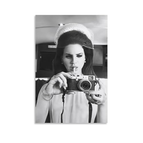 FVLYRWMQX Lana Poster Del Rey Music Vintage Singer Für Zimmer, Ästhetische Leinwand-Wandkunst, Schlafzimmer-Dekor Poster 12x18inch(30x45cm) von FVLYRWMQX