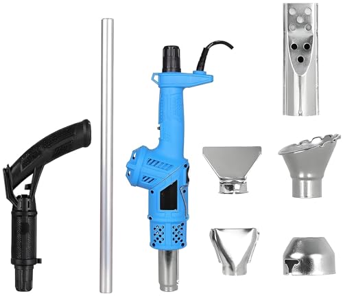FVPJUXSG 3-in-1-Elektro-Unkrautbrenner, 2000 W thermischer Unkrautstecher und Heißluftpistole, 590 °C max., 5 Düsen for Gartengras, Grillzündung, Eisschmelzen(Blau) von FVPJUXSG