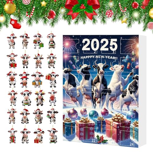 FVPKYUR Adventskalender,24-Türiger Adventskalender Mit Kuh Design | Weihnachtsdekoration Spielzeug Figuren Für Kinder Erwachsene Mädchen Familienfest Tisch Wand Baum Klassenzimmer FVPKYUR Adventskalender,24-Türiger Adventskalender Mit Kuh Design | Weihnachtsdekoration Spielzeug Figuren Für Kinder Erwachsene Mädchen Familienfest Tisch Wand Baum Klassenzimmer von FVPKYUR