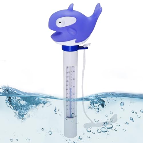FVPKYUR Wassertemperaturmesser,Schwimmendes Temperaturmessgerät Mit Einfacher Ablesung | Wasserdichter Monitor mit einer Schnur Einfach Ablesbar Tragbar Badewannenzubehör für Spas Whirlpools und den von FVPKYUR