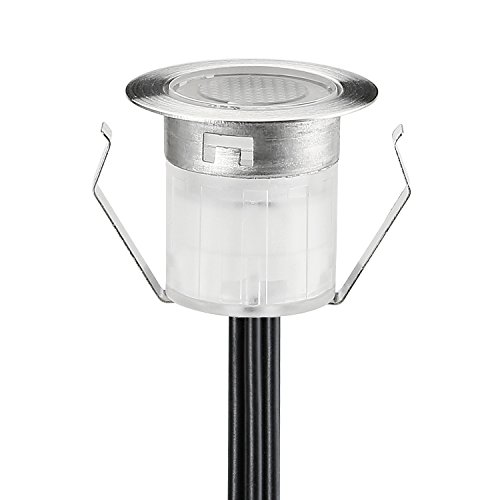 FVTLED LED Einbaustrahler led Bodeneinbauleuchte IP67 wasserdicht 0.6W Ø30mm led Einbauleuchte Terrasse Küche Garten Led Lampe RGB von FVTLED