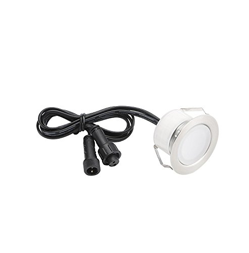 FVTLED Led Bodeneinbaustrahler Terrassenbeleuchtung Bodenstrahler Aussen RGBWW (4 in 1) 1.2W Ø45mm IP67 Wasserdicht LED Einbaustrahler Terrasse Bodenleuchte von FVTLED