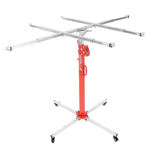 FVTVHEV Trockenbaulift Plattenheber Plattenlift Tragfähigkeit 100 kg Höhe 9,8–11,5 Fuß Plattenlift für Rigipsplatten Trockenbau Montagehilfe Einfach zu montieren und zu bewegen(3.5m) von FVTVHEV