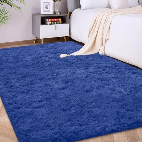 FVVRAX Bereich Teppiche für Schlafzimmer Wohnzimmer, Marineblau flauschig Fuzzy Shag Shaggy Teppich weichen Plüsch Teppich, 180x270 cm Indoor-Boden Teppich für Kinder Home Decor Ästhetik FVVRAX Bereich Teppiche für Schlafzimmer Wohnzimmer, Marineblau flauschig Fuzzy Shag Shaggy Teppich weichen Plüsch Teppich, 180x270 cm Indoor-Boden Teppich für Kinder Home Decor Ästhetik von FVVRAX