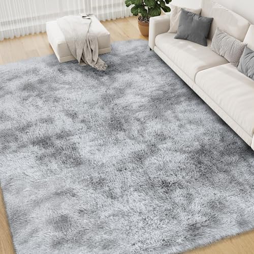FVVRAX 120x180 cm Bereich Teppiche für Schlafzimmer Wohnzimmer, Tie-Dyed hellgrau flauschig Fuzzy Shag Shaggy Teppich weichen Plüsch Teppich, Indoor-Boden Teppich für Kinder Home Decor Ästhetik FVVRAX 120x180 cm Bereich Teppiche für Schlafzimmer Wohnzimmer, Tie-Dyed hellgrau flauschig Fuzzy Shag Shaggy Teppich weichen Plüsch Teppich, Indoor-Boden Teppich für Kinder Home Decor Ästhetik von FVVRAX
