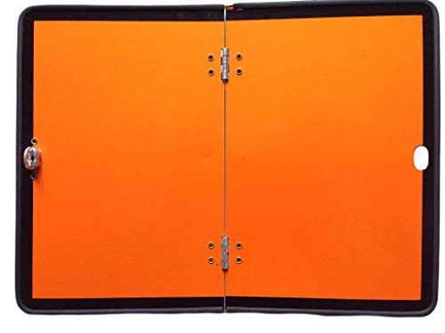 ADR Warntafel Warnschild Gefahrgut 400 x 300 mm vertikal klappbar Alu Orange LKW von FW Fahrzeugbedarf Wilms