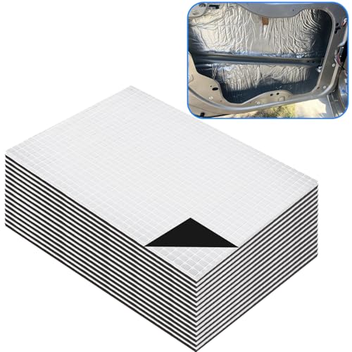 FWEEK 15 Stück Dämmmatte Auto, 40x25cm Schallschutzmatte, Auto Dämmmatte Selbstklebend, Dämmung Selbstklebend Isoliermatte, Isoliermatte Selbstklebend, Feuerfest, Feuchtigkeitsfest, 7mm von FWEEK