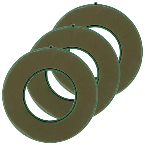 FWEEK 3 Stücke Steckschaum Kranz Rund Ø 25cm, Blumensteckschaum Ring, Nasssteckschaum Set Steckmoos, Steckschwamm zum Basteln für Feiern, Hochzeit, Geschenke FWEEK 3 Stücke Steckschaum Kranz Rund Ø 25cm, Blumensteckschaum Ring, Nasssteckschaum Set Steckmoos, Steckschwamm zum Basteln für Feiern, Hochzeit, Geschenke von FWEEK