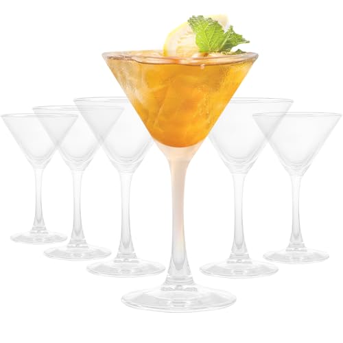 FWEEK Martini Gläser 6er Set, 190ML BLEI FREI Martini-Gläser Cocktailgläser, Dry Martini Glas Spülmaschinenfest, Cocktailgläser Cocktailglas Martinigläser für Zuhause, Restaurants und Partys von FWEEK