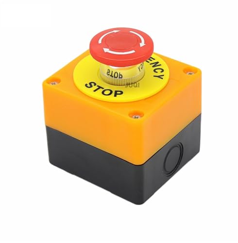 1 STÜCKE Kunststoffschale Rot Zeichen Druckschalter DPST Pilz Not-aus-schalter AC 660 V 10A NO + NC LAY37-11ZS(LAY37 Add to box) von FWEUHMWP