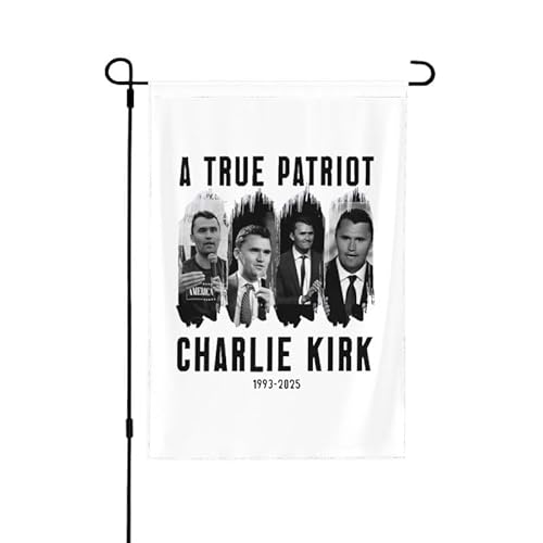 Charlie Kirk, ein wahrer Patriot, 30,5 x 45,7 cm, Gartenflagge, doppelseitiges Banner, kein Fahnenmast Charlie Kirk, ein wahrer Patriot, 30,5 x 45,7 cm, Gartenflagge, doppelseitiges Banner, kein Fahnenmast von FWJZDSP