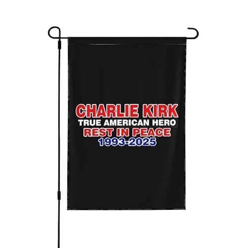 Charlie Kirk, wahrer amerikanischer Held, Ruhe in Frieden, 30,5 x 45,7 cm, Gartenflaggen, doppelseitiges Banner, kein Fahnenmast Charlie Kirk, wahrer amerikanischer Held, Ruhe in Frieden, 30,5 x 45,7 cm, Gartenflaggen, doppelseitiges Banner, kein Fahnenmast von FWJZDSP