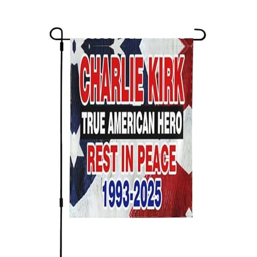 Charlie Kirk, wahrer amerikanischer Held, Ruhe in Frieden, USA-Flagge, 30,5 x 45,7 cm, Gartenflaggen, doppelseitiges Banner, kein Fahnenmast Charlie Kirk, wahrer amerikanischer Held, Ruhe in Frieden, USA-Flagge, 30,5 x 45,7 cm, Gartenflaggen, doppelseitiges Banner, kein Fahnenmast von FWJZDSP