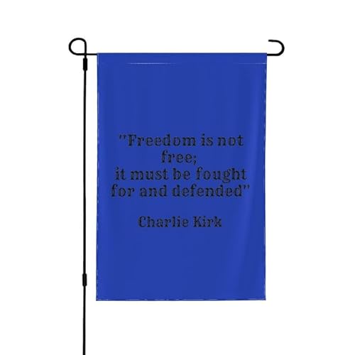 Charlie Kirk Freiheit ist nicht umsonst, sie muss erkämpft und verteidigt werden, 30,5 x 45,7 cm, Gartenflaggen, doppelseitiges Banner, kein Fahnenmast Charlie Kirk Freiheit ist nicht umsonst, sie muss erkämpft und verteidigt werden, 30,5 x 45,7 cm, Gartenflaggen, doppelseitiges Banner, kein Fahnenmast von FWJZDSP