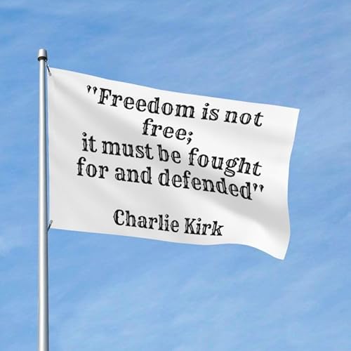 Charlie Kirk Freiheit ist nicht umsonst, sie muss erkämpft und verteidigt werden. Flagge für Haus, Garten, Outdoor-Banner, Hofflagge, 91 x 152 cm Charlie Kirk Freiheit ist nicht umsonst, sie muss erkämpft und verteidigt werden. Flagge für Haus, Garten, Outdoor-Banner, Hofflagge, 91 x 152 cm von FWJZDSP