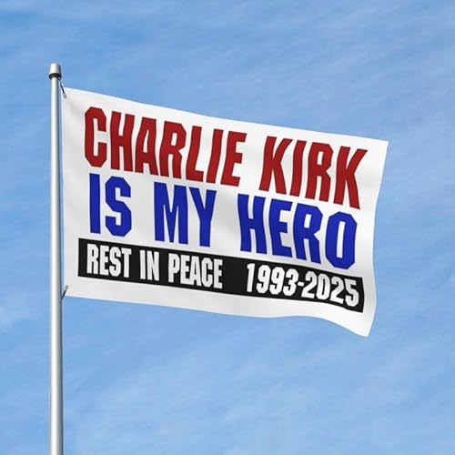 Charlie Kirk ist mein Held Flagge Haus Garten Outdoor-Banner Hof Flagge 3x5 FT von FWJZDSP