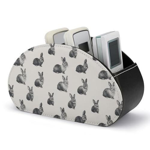 FWJZDSP Simple Rabbit Fernbedienungshalter Fernbedienungs-Aufbewahrungsbox mit 5 Fächern für Kosmetik- und Bürobedarf von FWJZDSP