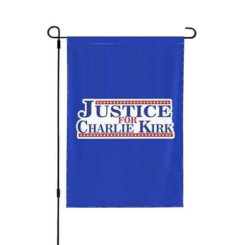 Gerechtigkeit für Charlie Kirk, 30,5 x 45,7 cm, Gartenflagge, doppelseitiges Banner, kein Fahnenmast Gerechtigkeit für Charlie Kirk, 30,5 x 45,7 cm, Gartenflagge, doppelseitiges Banner, kein Fahnenmast von FWJZDSP
