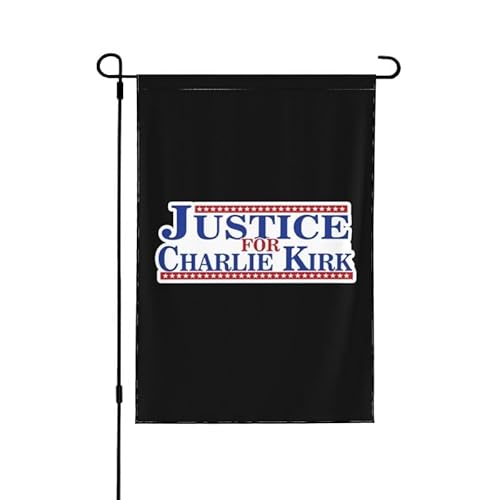 Gerechtigkeit für Charlie Kirk, 30,5 x 45,7 cm, Gartenflagge, doppelseitiges Banner, kein Fahnenmast Gerechtigkeit für Charlie Kirk, 30,5 x 45,7 cm, Gartenflagge, doppelseitiges Banner, kein Fahnenmast von FWJZDSP
