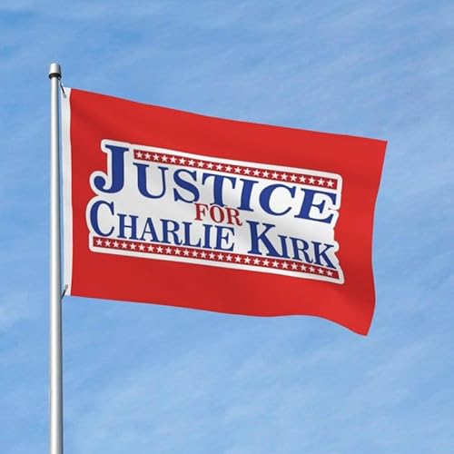 Gerechtigkeit für Charlie Kirk Flagge Haus Garten Outdoor-Banner Hofflagge 3x5 FT von FWJZDSP