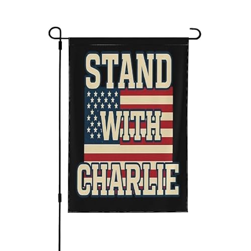 Ich stehe mit Charlie Kirk 28"x40" Gartenflaggen Doppelseitiges Banner Kein Fahnenmast Ich stehe mit Charlie Kirk 28"x40" Gartenflaggen Doppelseitiges Banner Kein Fahnenmast von FWJZDSP