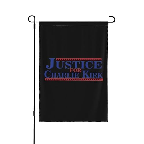 Justice For Charlie Kirk Blau Rot 12"x18" Gartenflaggen Doppelseitiges Banner Kein Fahnenmast Justice For Charlie Kirk Blau Rot 12"x18" Gartenflaggen Doppelseitiges Banner Kein Fahnenmast von FWJZDSP