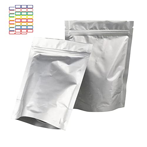 FWKTG 100 Pack Mylar-Beutel Aluminium-Folie Ziplock wiederverschließbare Lebensmittel Lagerung Beutel (Size : 9x13cm (3.5X5Inch)) von FWKTG