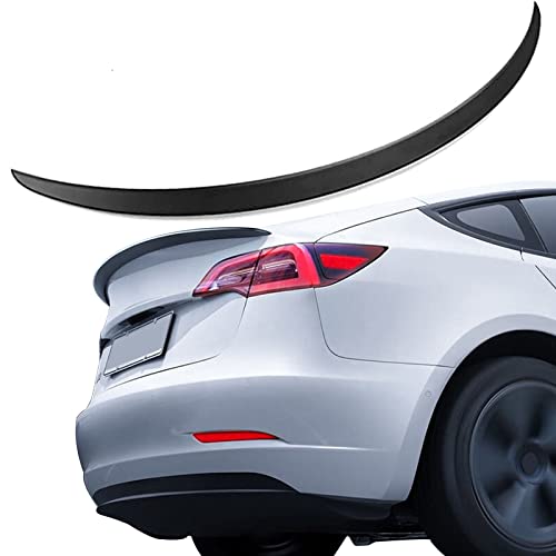 Mattschwarzer Auto Spoiler Flügel passend für Tesla Model 3 2017-2021,ABS Auto Styling Zubehör,Zerstörungsfreie Installation von FWNT