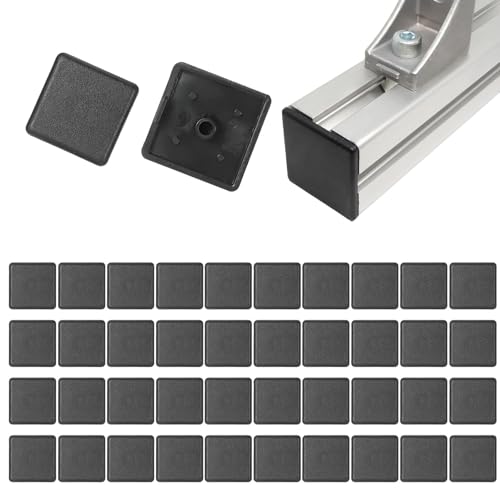 40 Stück Endkappen Aluprofil 20x20, Aluminium Profil Endkappe Abdeckkappen Aluprofil Kunststoff Schutzkappen alu Profil 20x20 für Alu Konstruktionsprofil, Profil Endkappe, Profil Abdeckkappe von FWORUAIS