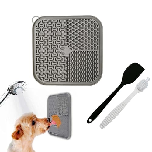 Schleckmatte Hund Katze, Leckmatte für Welpen zur Angstbewältigung, langsamen Fütterung, rutschfeste Futtermatte aus lebensmittelechtem Silikon Schleckmatte Hund Katze, Leckmatte für Welpen zur Angstbewältigung, langsamen Fütterung, rutschfeste Futtermatte aus lebensmittelechtem Silikon von FWORUAIS