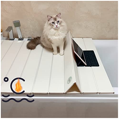 Badewannenabdeckung, 160×70×0,7cm PVC Faltbar Badewanne Brett Staubdichtes wasserdichte Badewannentablett, Badewanne Dämmplatte für Hause Badezimmer Hotelbad SPA Erfahrung von FWTXZTER
