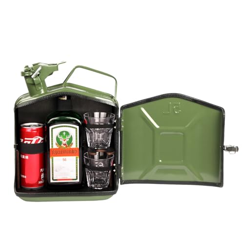 5L Kanister Bar Geschenk，Eine Neue Tragbare Minibar Für Männer，Mobile Bar Aus Vollmetall Mit Struktur, Geeignet Für Partys, Den Außenbereich Und Zum Verschenken (Grün) von FWY