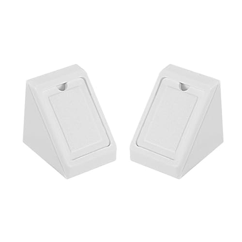 FXFBRTRWN 50 Stück 20 x 20 x 17,5 mm Kunststoff-Eckstreben for Regal, Schranktür, 90 Grad, 2 Löcher, Winkelhalterung mit Abdeckkappe kindly(White) von FXFBRTRWN