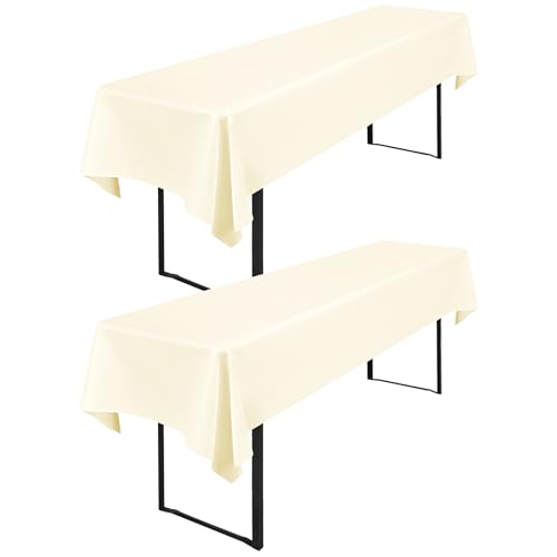 2 Stück Beige Biertisch Tischdecke 250x100cm,Universal für 50cm u.70cm Bier Tischdecke für Biertisch, Opaque Polyester Tischdecke Bierzeltgarnitur,Tischdecken Rechteckige Tischdecken Waschbar 2 Stück Beige Biertisch Tischdecke 250x100cm,Universal für 50cm u.70cm Bier Tischdecke für Biertisch, Opaque Polyester Tischdecke Bierzeltgarnitur,Tischdecken Rechteckige Tischdecken Waschbar von FXKS