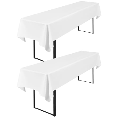 2 Stück Weiß Biertisch Tischdecke 250x100cm,Universal für 50cm u.70cm Bier Tischdecke für Biertisch, Opaque Polyester Tischdecke Bierzeltgarnitur,Tischdecken Rechteckige Tischdecken Waschbar 2 Stück Weiß Biertisch Tischdecke 250x100cm,Universal für 50cm u.70cm Bier Tischdecke für Biertisch, Opaque Polyester Tischdecke Bierzeltgarnitur,Tischdecken Rechteckige Tischdecken Waschbar von FXKS