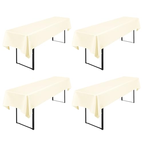 4 Stück Beige Biertisch Tischdecke 250x100cm,Universal für 50cm u.70cm Bier Tischdecke für Biertisch, Opaque Polyester Tischdecke Bierzeltgarnitur,Tischdecken Rechteckige Tischdecken Waschbar 4 Stück Beige Biertisch Tischdecke 250x100cm,Universal für 50cm u.70cm Bier Tischdecke für Biertisch, Opaque Polyester Tischdecke Bierzeltgarnitur,Tischdecken Rechteckige Tischdecken Waschbar von FXKS