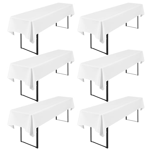 6 Stück Weiß Biertisch Tischdecke 250x100cm,Universal für 50cm u.70cm Bier Tischdecke für Biertisch, Opaque Polyester Tischdecke Bierzeltgarnitur,Tischdecken Rechteckige Tischdecken Waschbar 6 Stück Weiß Biertisch Tischdecke 250x100cm,Universal für 50cm u.70cm Bier Tischdecke für Biertisch, Opaque Polyester Tischdecke Bierzeltgarnitur,Tischdecken Rechteckige Tischdecken Waschbar von FXKS